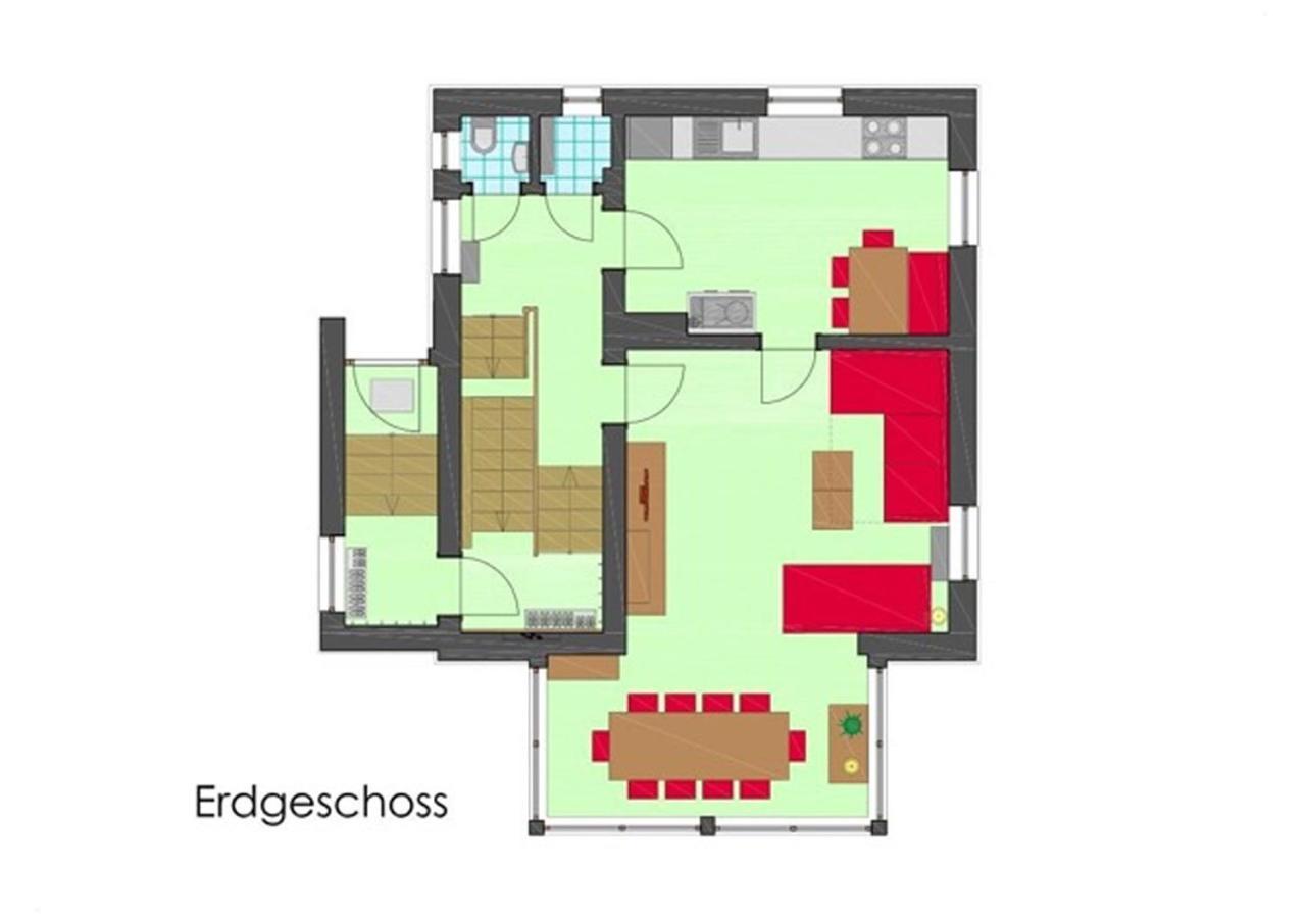Villa Schnuck - Das Rote Ferienhaus باد جاستاين المظهر الخارجي الصورة